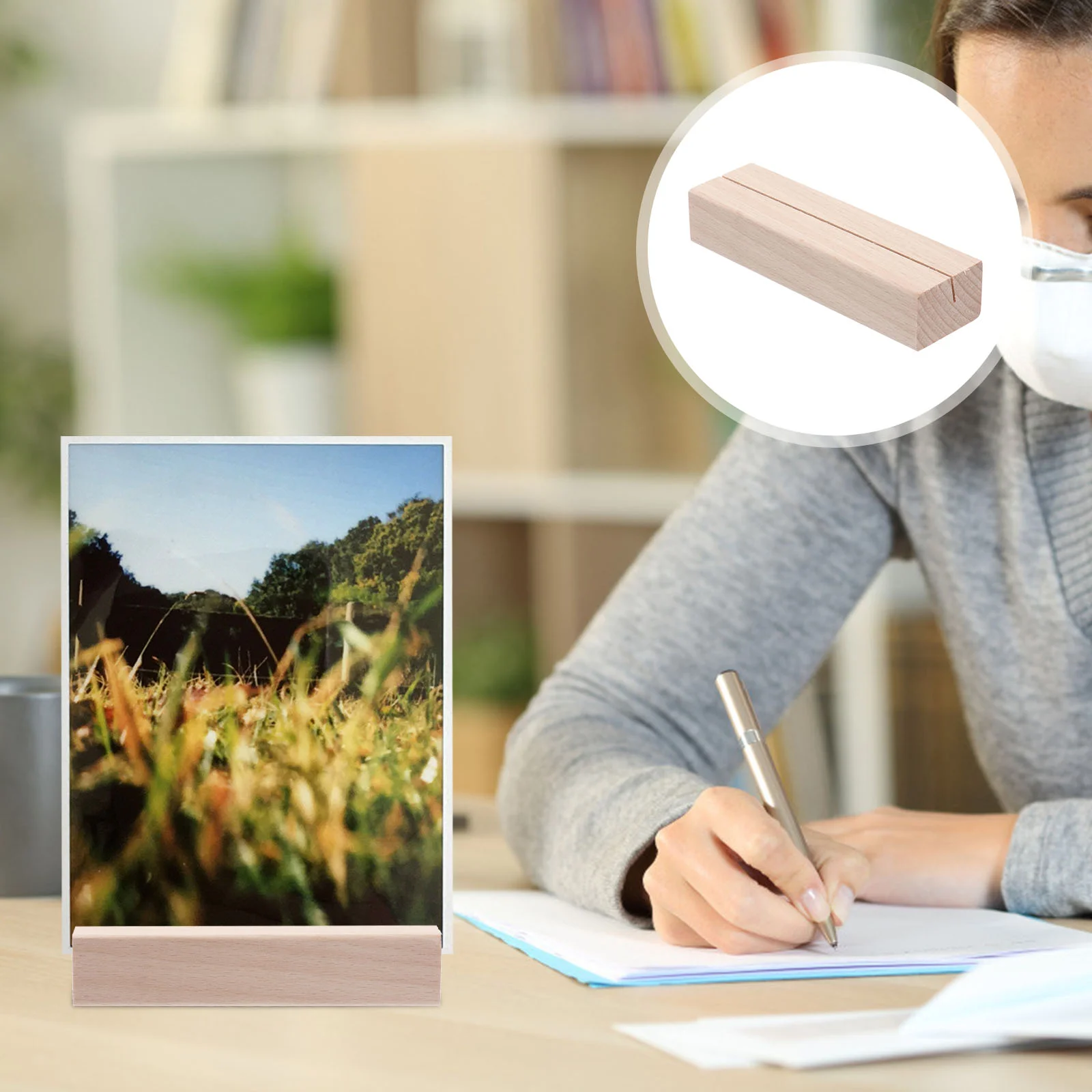 

Деревянный держатель, подставки для вывесок, меню, деревянный стол, стенды, свадебные акриловые украшения с цифрами, ремесло, Рабочий стол