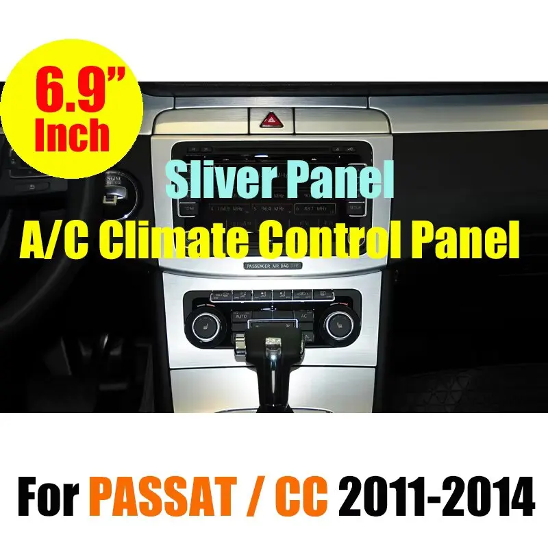 

6,9-дюймовый сенсорный ЖК-экран, переключатель панели управления климат-контролем для VW Golf 6 7 MK7 Tiguan Passat B7 B8 CC, вариационная панель кондиционера