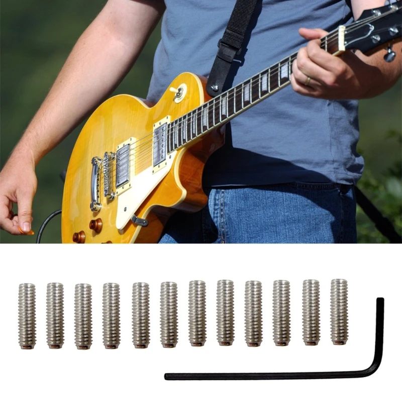 

Guitar Saddle Height Adjustment Screws with Hexagonal Wrench Compatible with American Vintage Series Bridge
