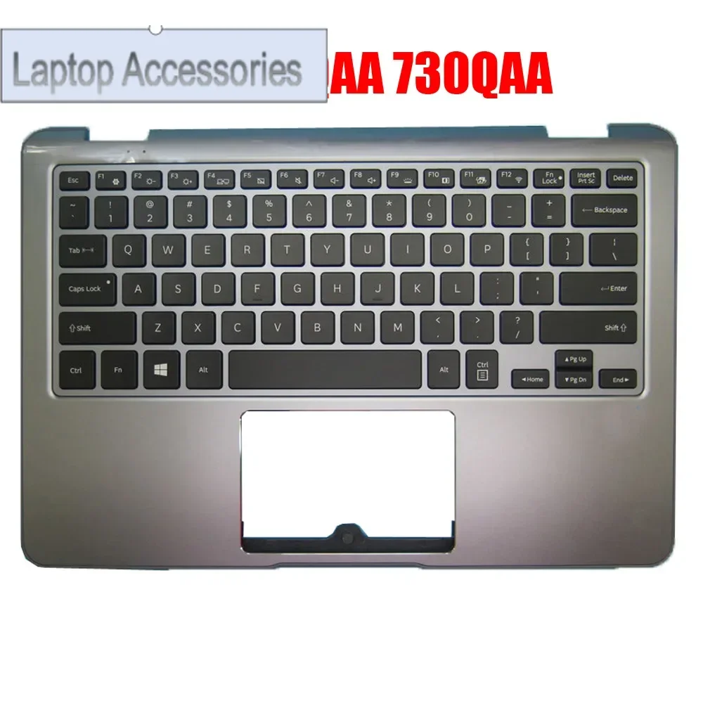 Фото HJ подставка для рук и клавиатура для ноутбука Samsung NP730QAA 730QAA английский, США, Корея KR BA98-01386A BA61-03625A верхняя часть корпуса тачпад №1