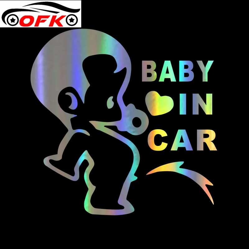 

Car Sticker Baby On Board Funny Car Decal Reflective Laser 3D Car Stickers Vinyl Car Styling Black Silver 12*12cm