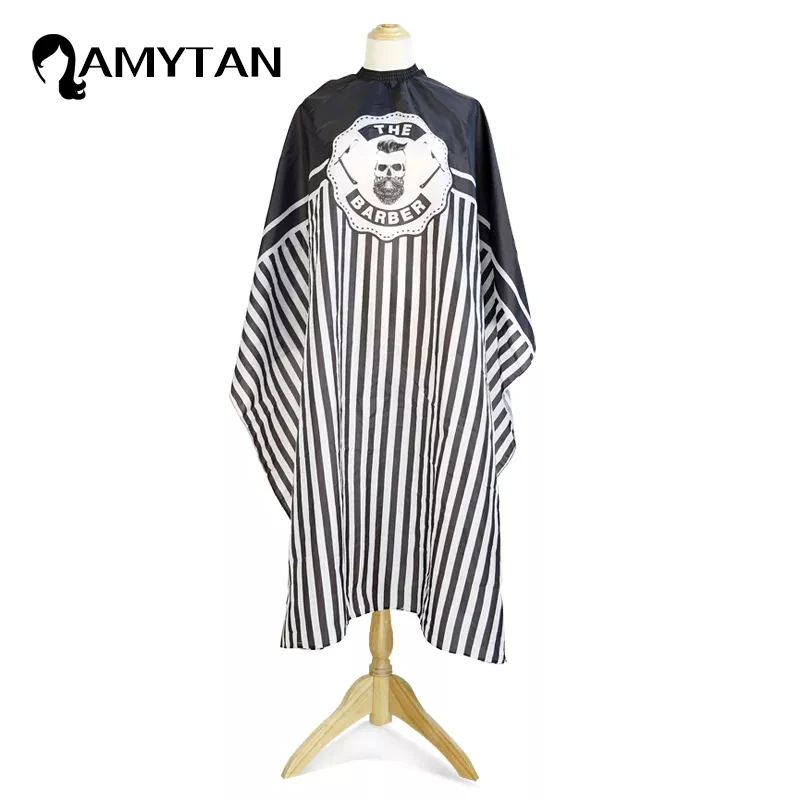 

Профессиональная накидка для стрижки волос с высокой печатью инструменты полосатый узор Водонепроницаемая шаль для стрижки искусственная Парикмахерская накидка