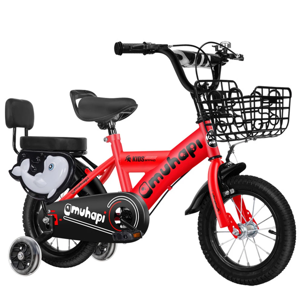 

16/18 Inch Bicycle With Training Wheels Children Bike Non Slip Wear Resistant Tire Suitable For 3-8 Years Old Cycling