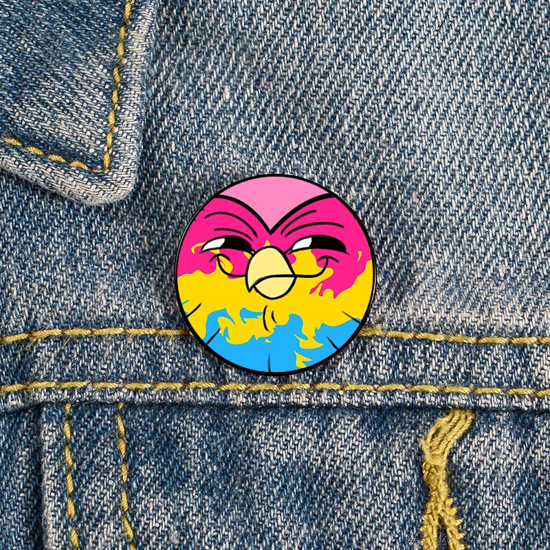 hooty owl house printed pin custom funny brooches shirt lapel bag cute badge cartoon cute jewelry gift for lover girl friends free global shipping