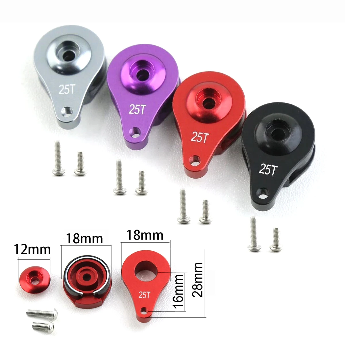 

Aluminium 25T Adjustable force Servo Horns Steering Saver Arm For 1/10 RC Crawler Car TRAXXAS TRX4 TRX6 Upgrade Parts
