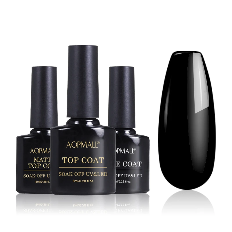 

AOPMALL® 8ml 3PCS Base Coat & Top Coat & Matte Top Coat Kits Nail Art Tools Professional Set For Nails Manicure Semi Permanent