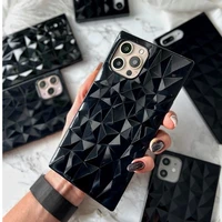 for iphone 13 pro max case luxury diamond square silicone cover for iphone 11 7 8 plus xs xr x se 2020 rhomb cases 12 pro max