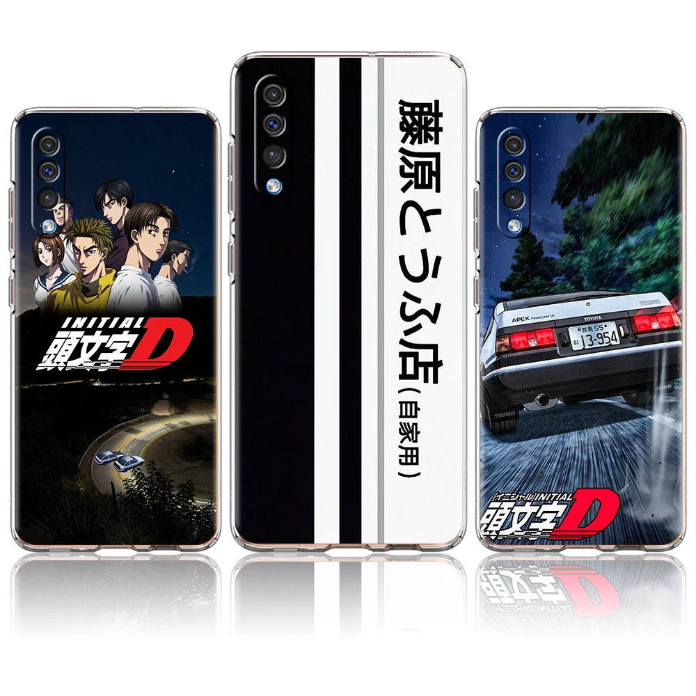 

Initial D AE 86 Car Luxury Transparent Phone Case for Samsung Galaxy A12 A02 A03S A50 A70 A40 A10 A20 A30 Cover Silicone Shell
