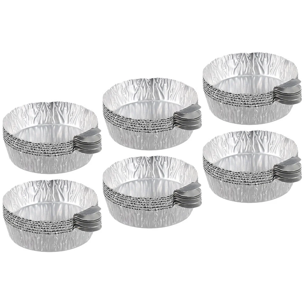 

50 Pcs Weighing Ship Sample Tray Measuring Boat Disposable Lab Equipment Small Aluminum Foil Trays Dry Powder Containers Pans
