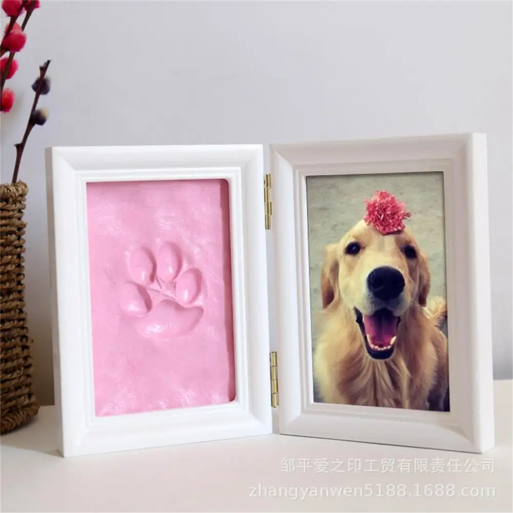 

DIY Handprint Photo Frame Beautifully Indoor Ornaments Pressing Clay Photo Frame Pet Photo Frame Handprint Photo Frame