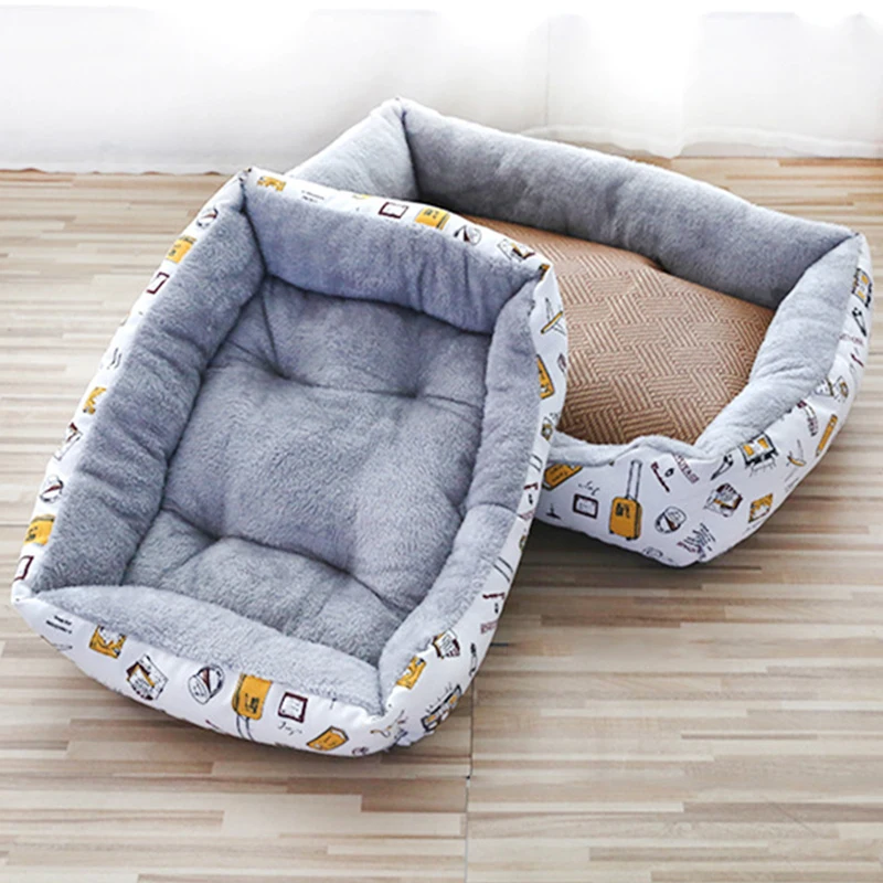 

Pet Bed House Dog Sofa Sleeping Beds Mat Cat Cushion Warm Cozy Soft Plush Nest Dog Baskets Waterproof Kennel Pets Supplies
