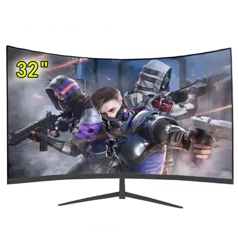

IPS 32 inch LCD Curved Monitor 75hz Gamer 1920*1080p HD Gaming Displays Computer Monitor for Desktop HDMI Compatible Monitors PC