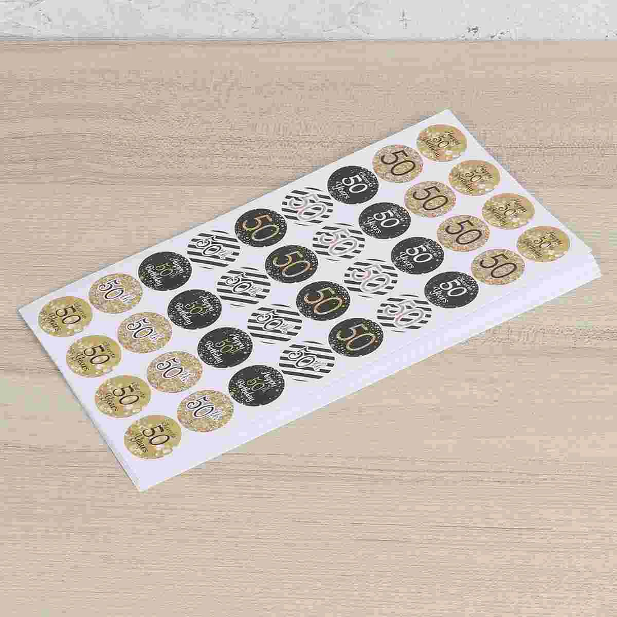 

216 Pcs Round Labels Candy Sticker Packaging Decorative Envelope Bottle Stickers