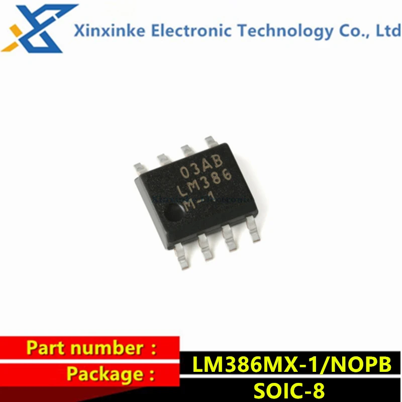 

10PCS LM386MX-1/NOPB SOIC-8 Low Voltage Audio Power Amplifier