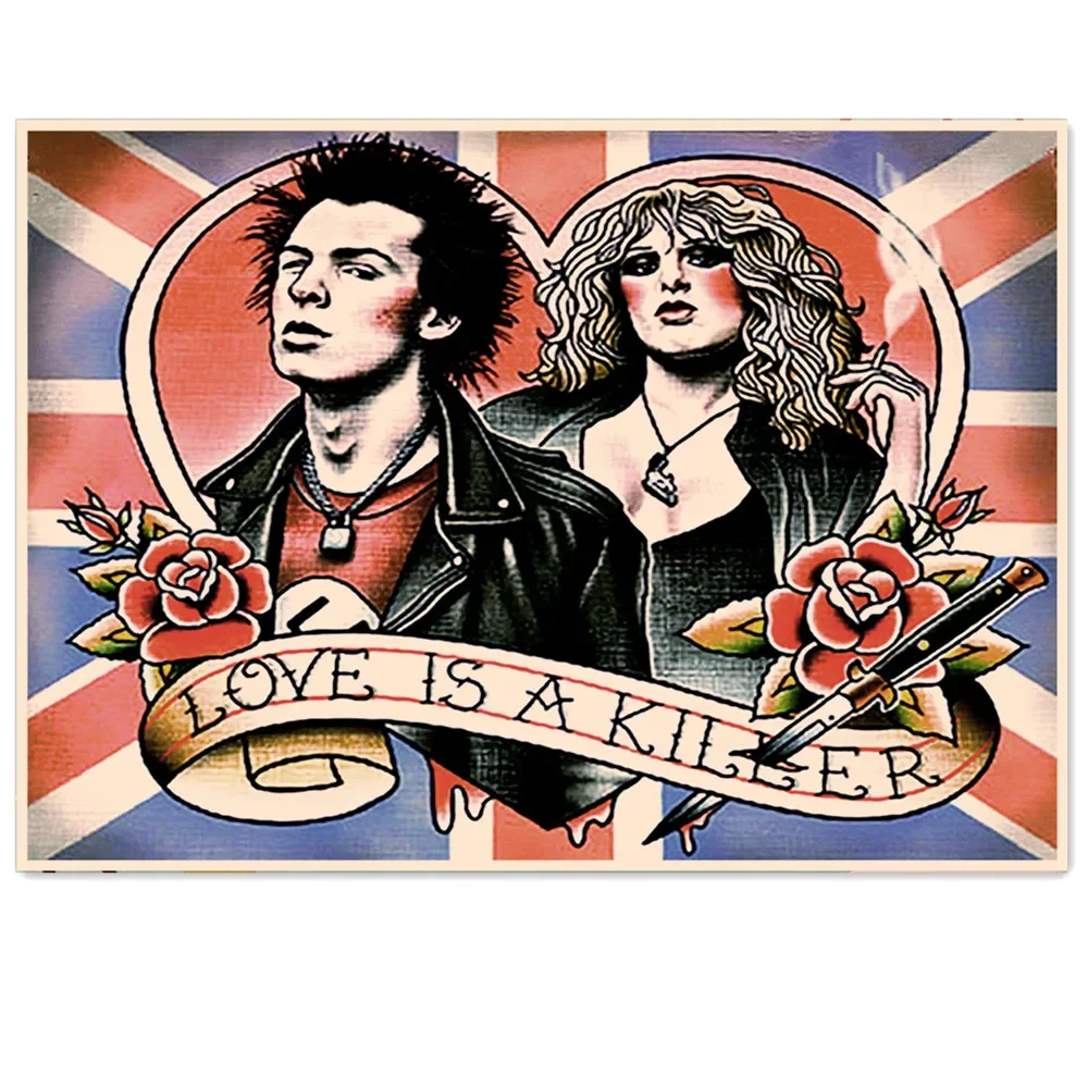 Любовь-убийца. Тату настенные художественные картины кино плакаты и принты ретро