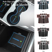 for tesla model y anti slip gate slot rubber pad door groove mat door slot pad accessories