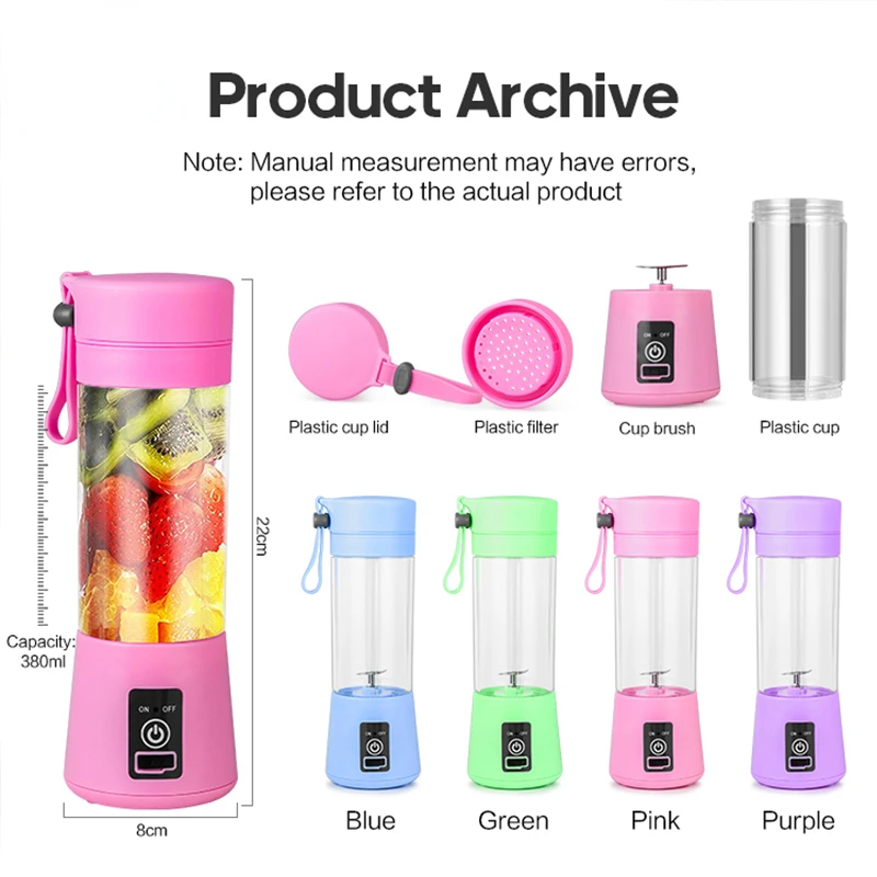 

Juicer Cup Juicer Fruit Juice Cup Automatic Small Juicer Smoothie Blender Cup food processor