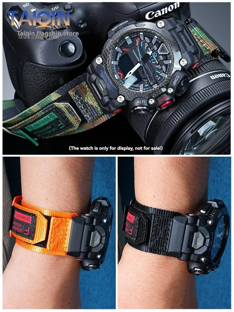 Фото Ремешок для часов GR B200 из нейлонового полотна для Casio G-SHOCK 5635 GR-B200 GR-B200-1A2/1A/1A9/1A2PR, модифицированный браслет для активного отдыха №2