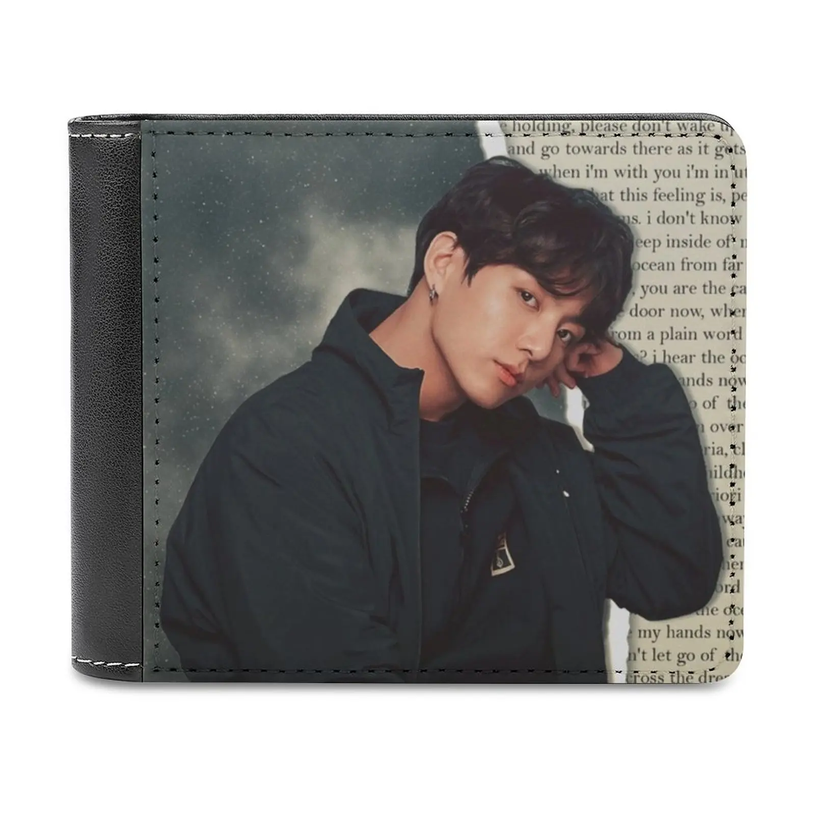 

Jungkook, кожаный кошелек молокория, короткие тонкие мужские кошельки, бумажники для денег и кредитных карт, мужской кошелек Jeon Jungkook Jungkookie