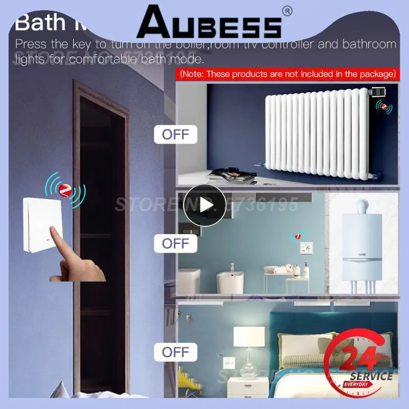 

1~8PCS Battery Powered Wireless Switch 1-3 Gang Automation Scenario Scene Switch Smart Home Push Button Controller