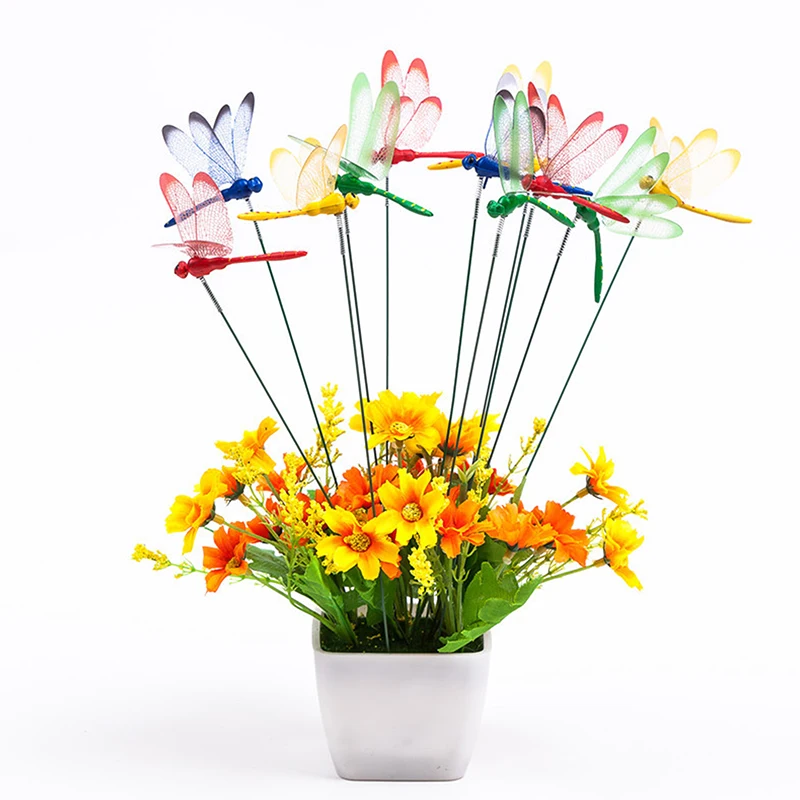 10 шт. садовый двор со стрекозой цветочная композиция красочная стрекоза уличный