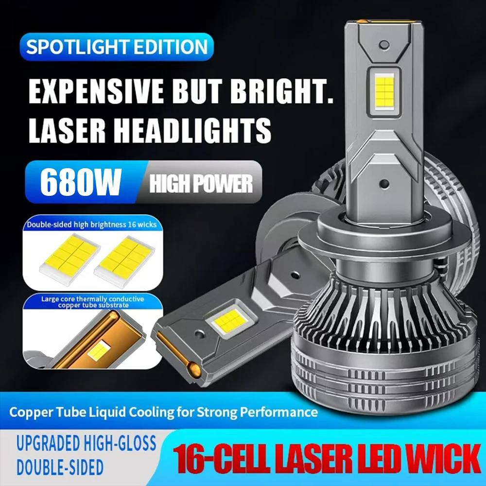 H4 H7 H11 LED 7035 CPS CANBUS Лампа 680 Вт Высокая мощность 9005 HB3 9006 HB4 H8 H9 9012 HIR2 Автомобильная