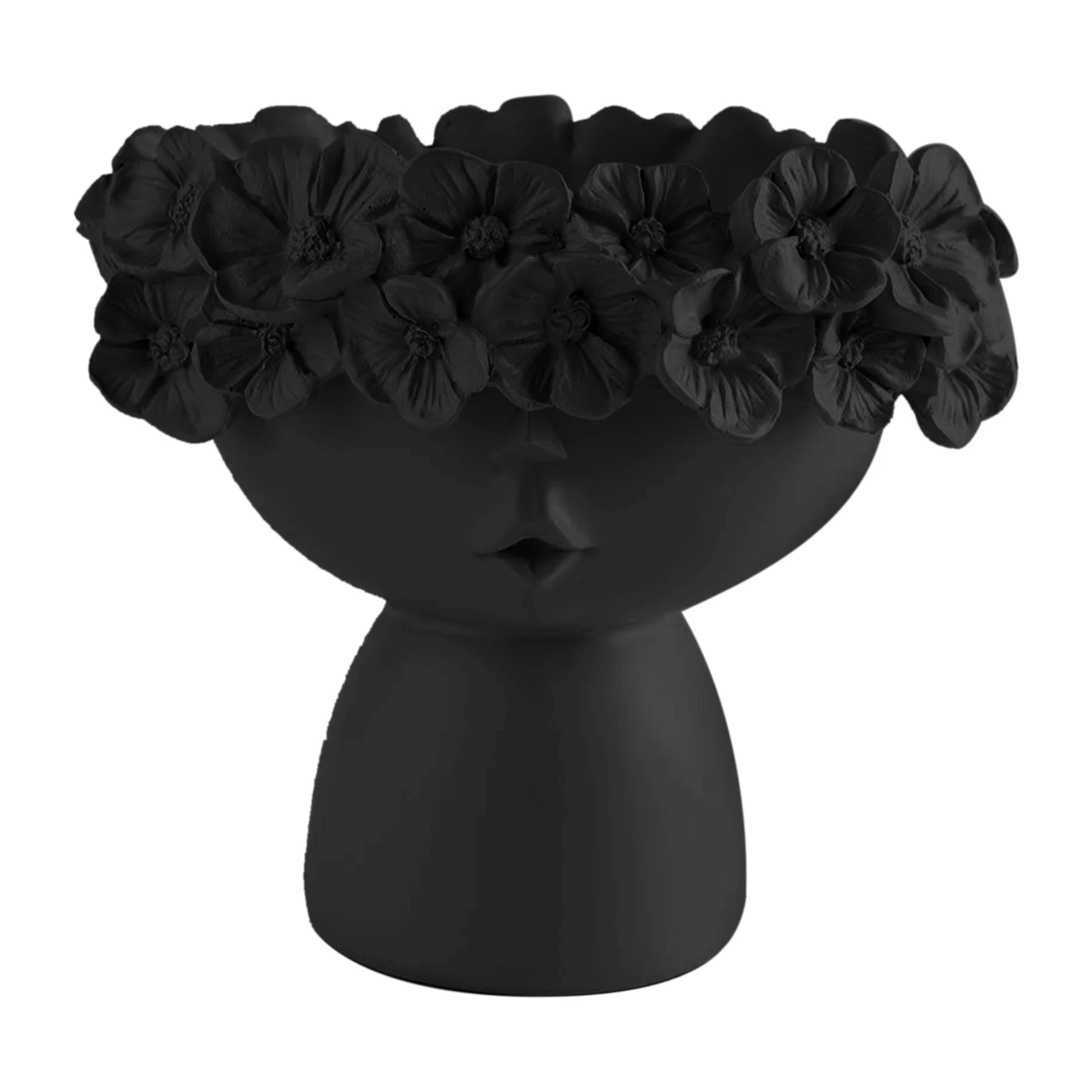 

Portrait Statue Flower Pot Resin Craft Garden Indoor Outdoor Nordic Style Art Planter Home Decoration Ornament Tabletop