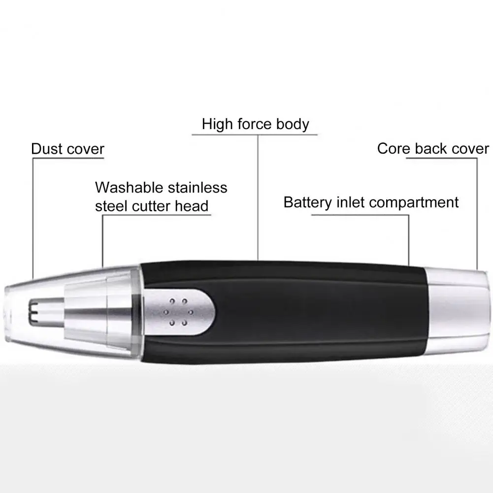 Ear Hair Trimmer  Ergonomic Washable Cutter Head Battery Ope