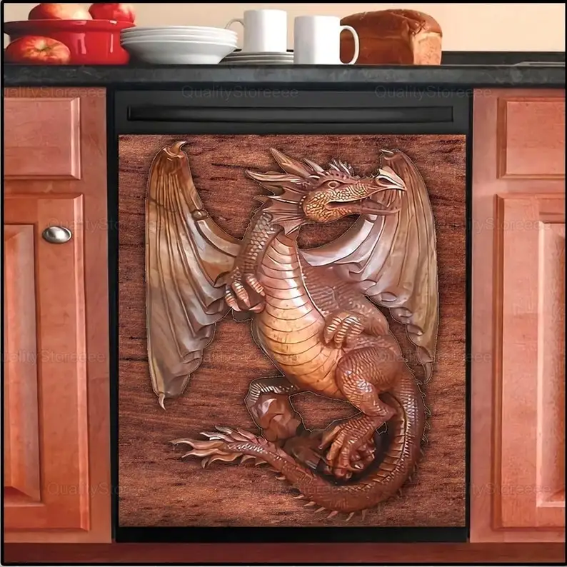 

Dragon Dishwasher Cover, Magnetic Dishwasher, Dragon Dishwasher Magnet Cover, Dragon Lover, Mothers Gifts, Dragon Lovers PHT1121