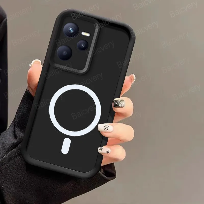 Для Realme C35 4G RMX3511 / Narzo 50A Prime RMX3516 с кольцом железный лист магнитная наклейка чехол