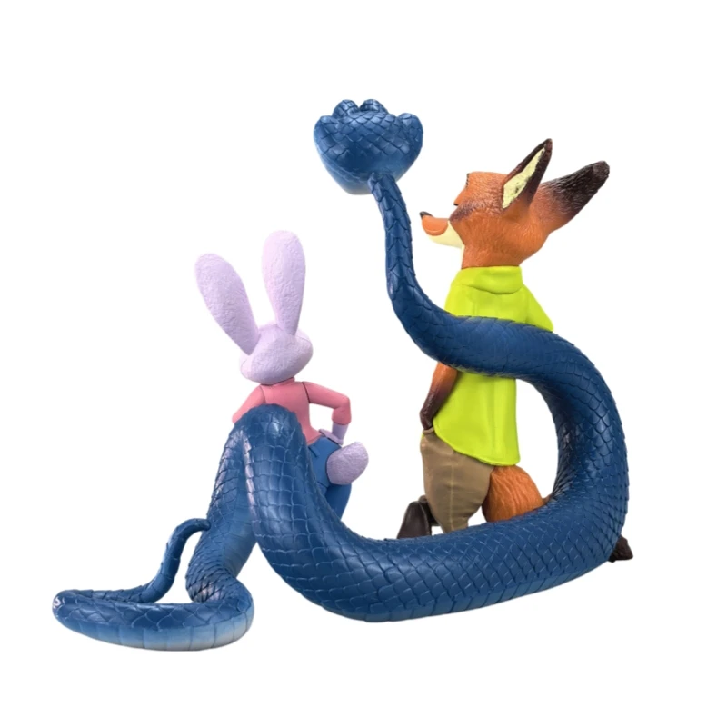 Фото Набор из 3 фигурок Zootopia 2, 15 см, Ник Уайлд, Джуди Хоппс, Гарет, ПВХ-модели, декор для стола №2