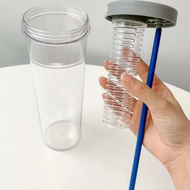 Портативная Пластиковая Бутылка Для Воды С Соломинкой Заварочный Чайник Фруктов