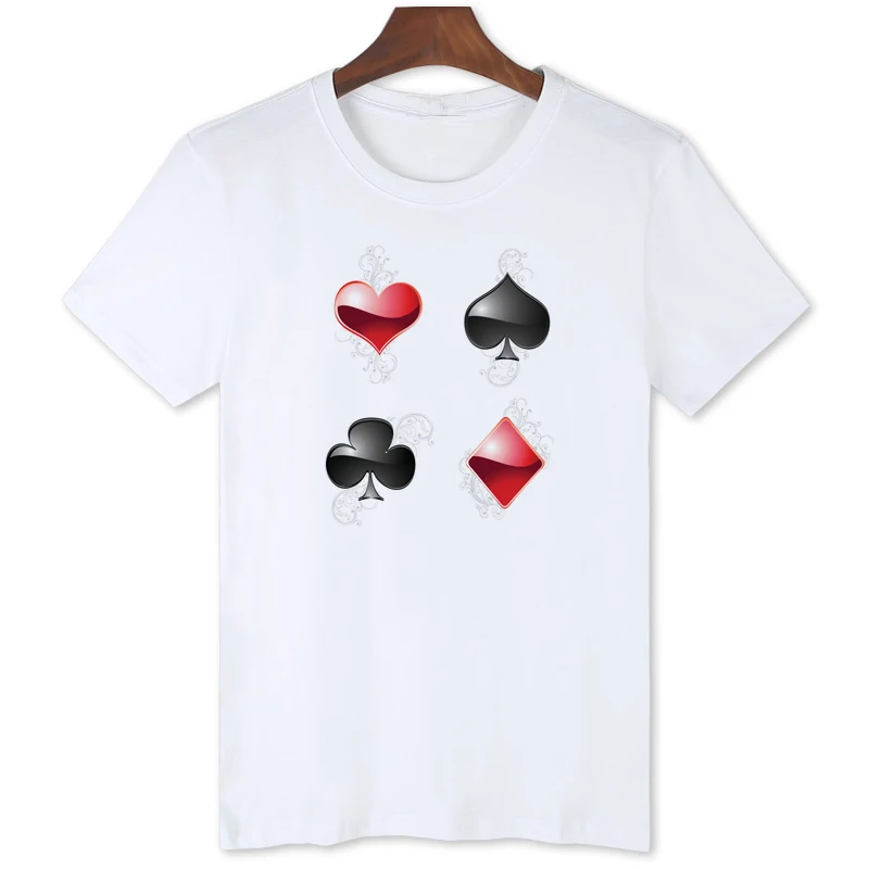 

Футболка с принтом покера, оригинальный бренд, летняя крутая Мужская одежда, горячая распродажа, модные топы, футболки B1-124