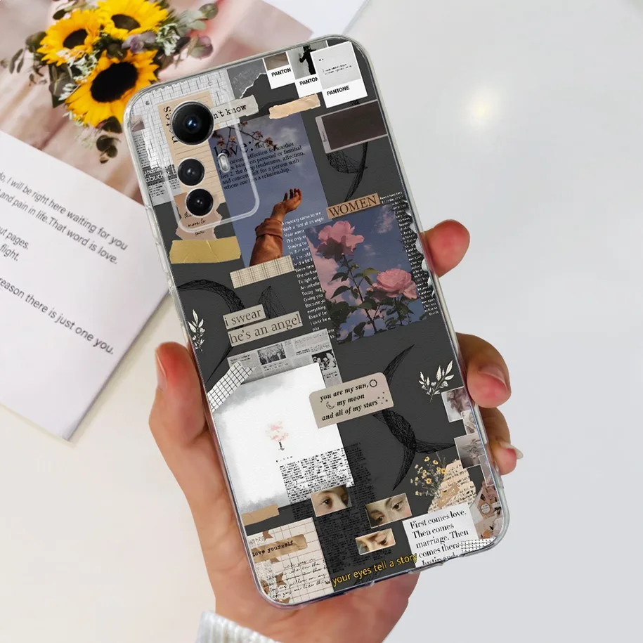 Чехол для Xiaomi Redmi Note 12 S Модный мягкий силиконовый чехол с цветочным рисунком Xiomi