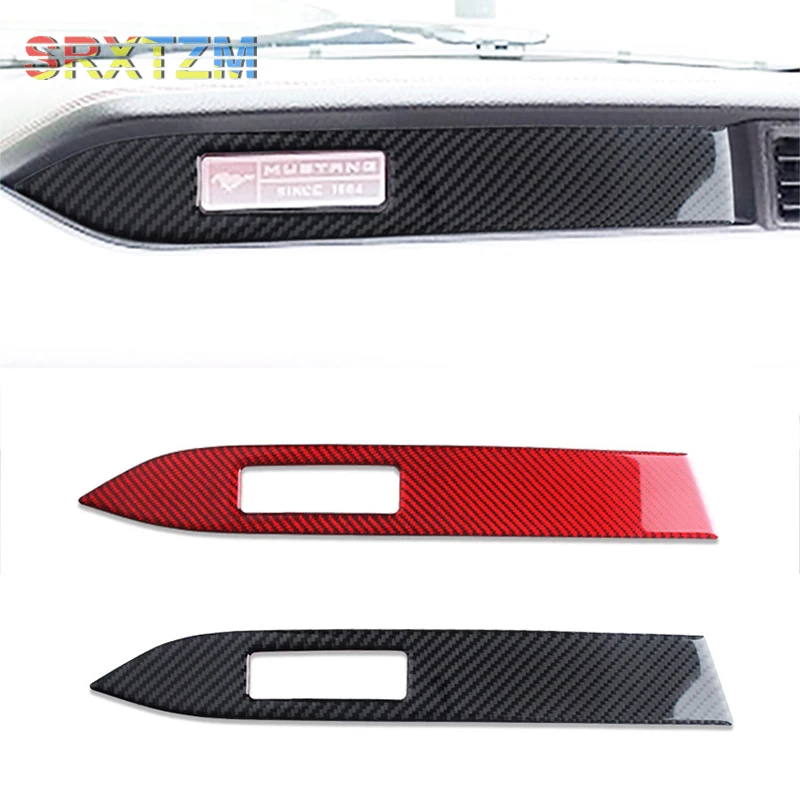 

Carbon Fiber Auto Control Dashboard Co-pilot Panel Trim Interior Decoration Strip Stickers For Ford Mustang 2015-2019