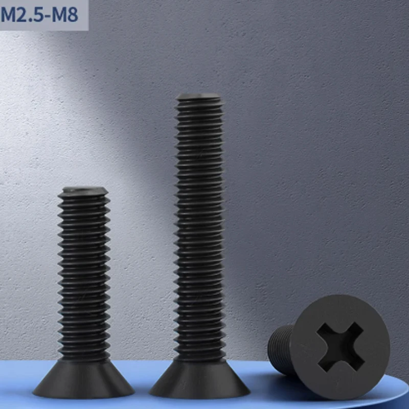 

Черные нейлоновые винты M2-M8 с потайной головкой