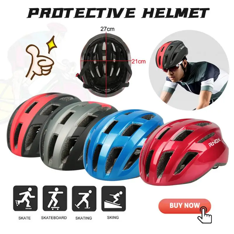 Rnox-Casco de seguridad ultraligero para bicicleta de carretera, protección para la cabeza, color rojo, para Ciclismo de montaña o de ciudad, para deportes al aire libre