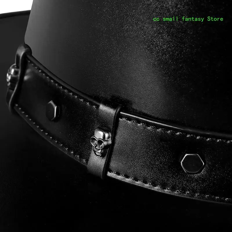 R3MA стимпанк шляпа доктора чумы из искусственной кожи черная с плоским цилиндром