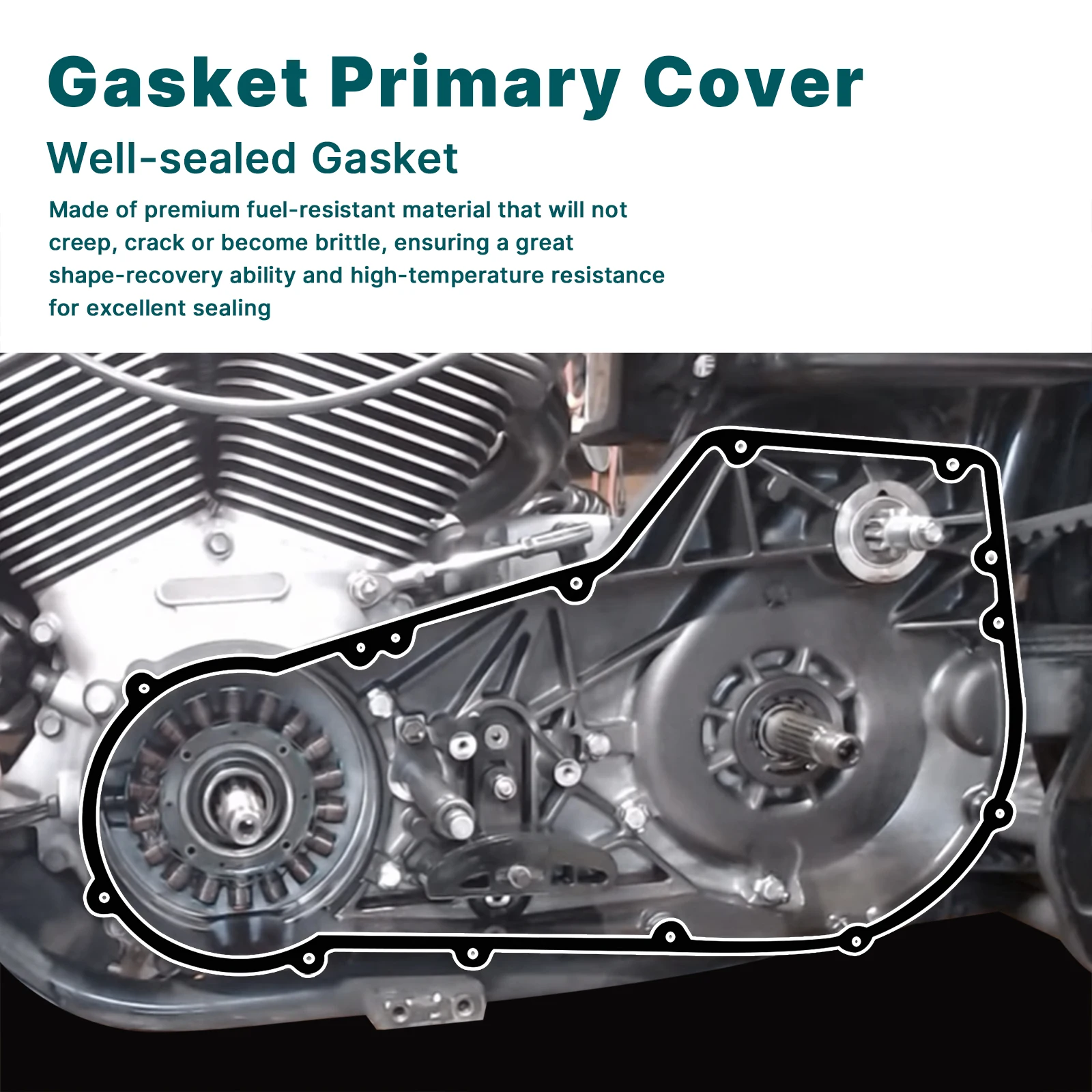 Фото Комплект прокладок для сцепления Primary Cover Gasket Kit Clutch Seal для Harley Dyna 1994-2005 и Softail 1994-2006 №5