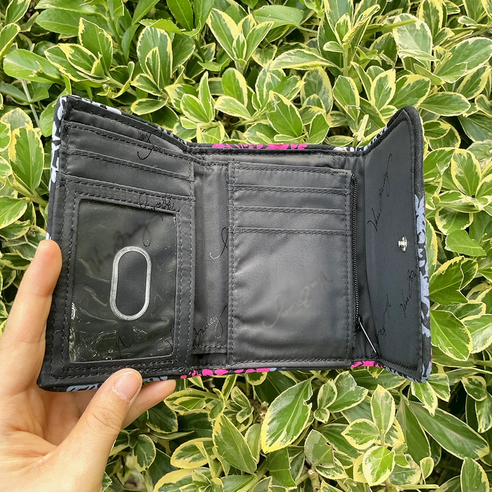 Women's purse cotton environmentally friendly print short small fashion coin purse multifunctional card carrying small card bag