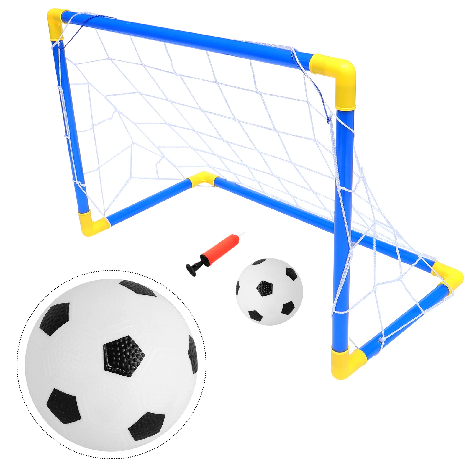

60cm Kids Soccer Goal Set Portable Folding Football Goal Backyard Indoor Soccer Net with Pump and for Kids Indoor Outdoor