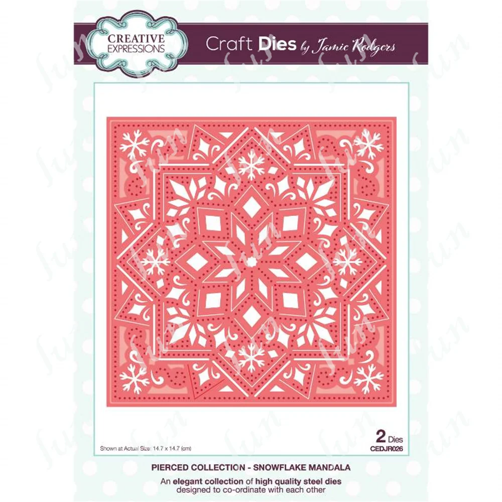 

Snowflake Mandala Metal Cutting Dies Scrapbooking Album Make Paper Card Embossing Craft Supplies Diary Decor Cut Die 2022 New