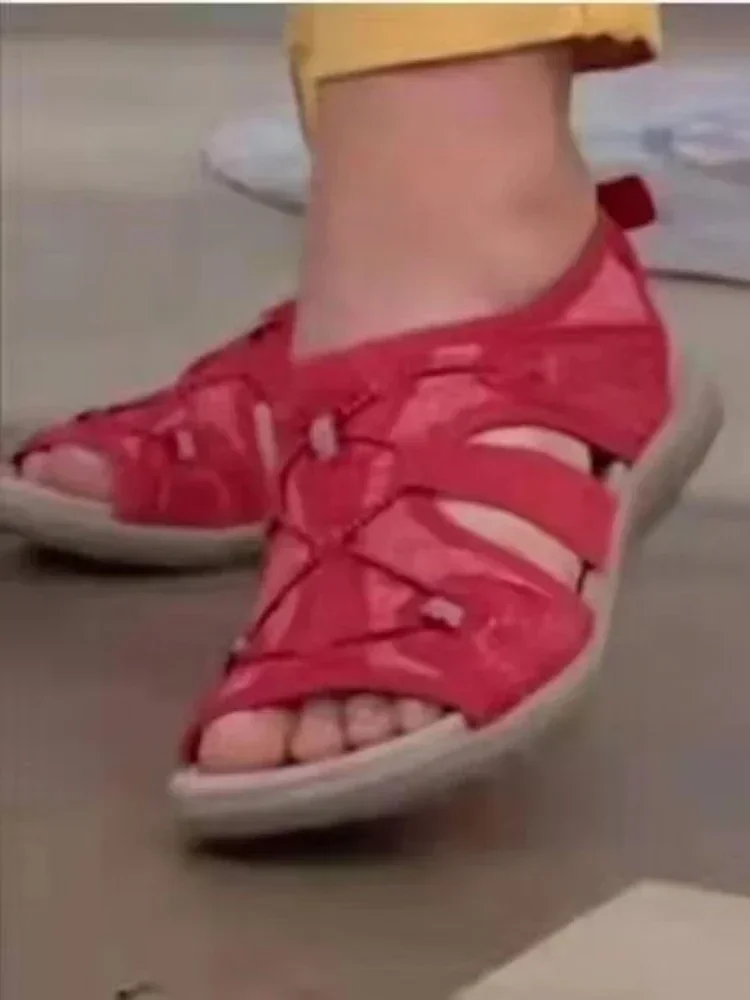 Sandalias deportivas con agujeros para mujer Calzado cómodo punta abierta antideslizante recortado suave Verano