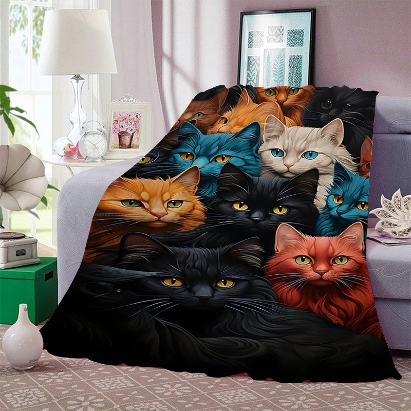 Художественный диван для домашних животных кошек зимние пушистые мягкие одеяла