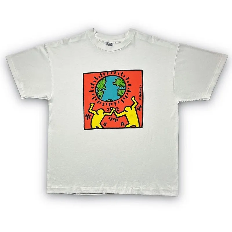 

Women T-Shirts Cartoon Print Short-sleeved T-shirt Female Harajuku with Style Couple Loose Streetwear y2k Clothes Tops