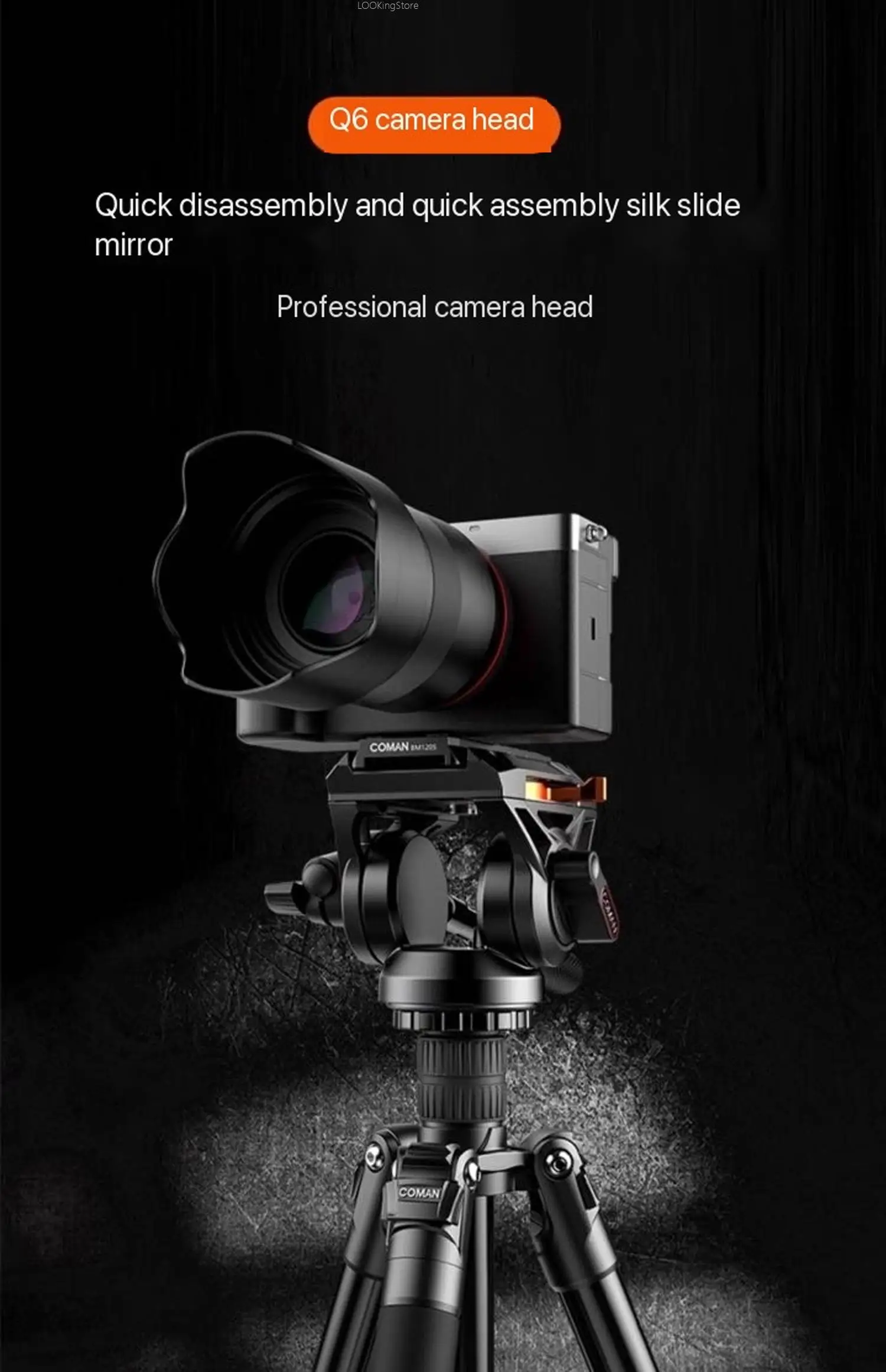 Штатив Coman KX3939plus с камерой Q6 штатив гидравлической головкой для цифровой