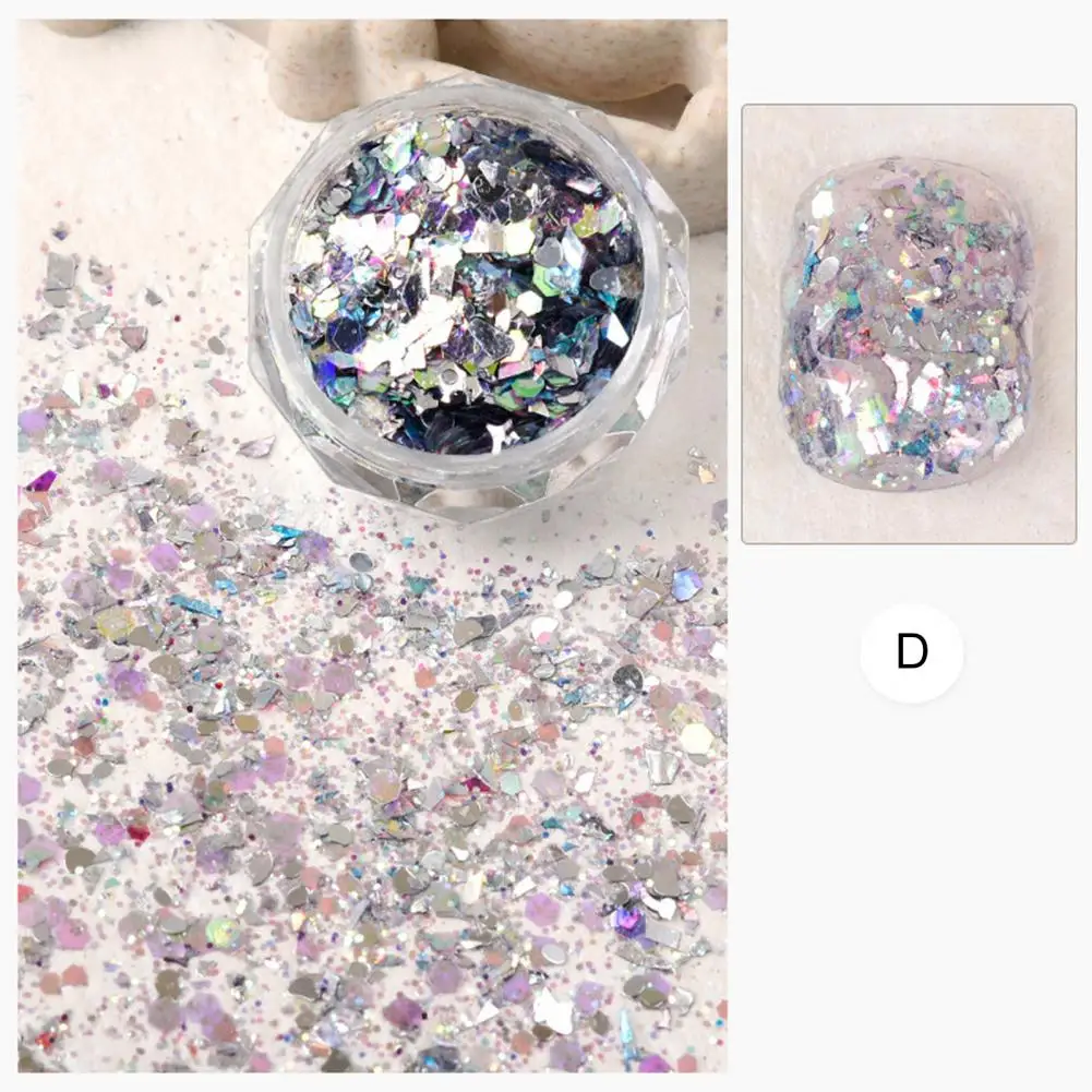 

1 Box Nail Decoration Excellent Match Easily Ultra-Thin for Nail Salon Nail Art Sequins Nail Glitter Flakes