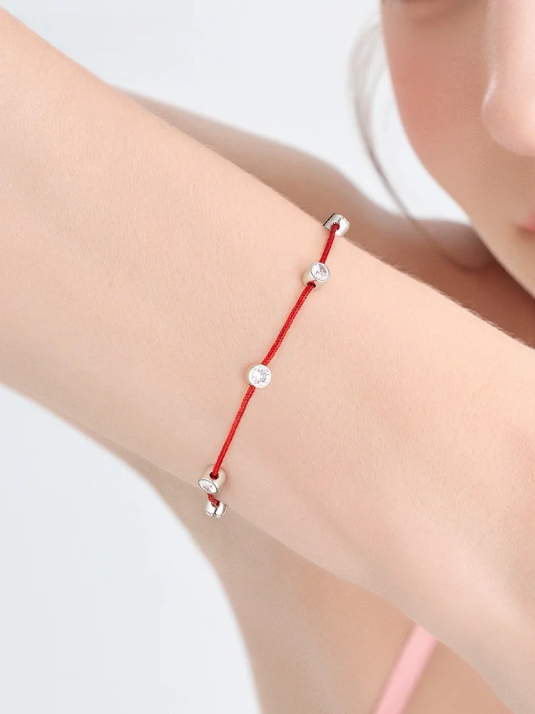 Zhenggang Zgo Sterling Silver Red Rope Bracelet 2025 Year of Fate Girls New Chinese Sle Braid Gift