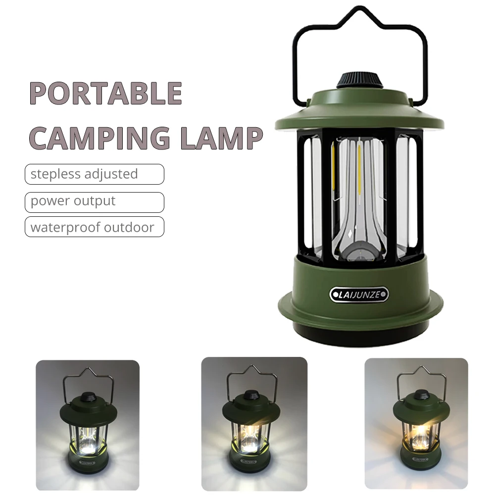 Retro Camping Lights Outdoor Rechargeable Horse Lights Portable Lighting Tent Hanging Lights Long Battery Life LED Lights