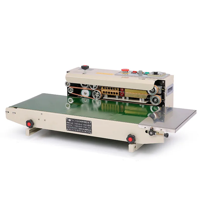 

FR-770 Widened Continuous Sealing Machine Plastic bag aluminum foil bag sealing machine Conveyor table widening sealer